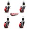Service Caster 3'' Red Poly Wheel Swivel 1-7/8'' Expanding Stem Caster Set, 4PK SCC-EX20S314-PPUB-RED-178-4 - alternate 4